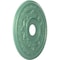 Ekena Millwork Baltimore PVC Medallion (Canopies up to 7 3/4"), 19"OD x 3 1/2"ID x 1"P, Metallic Sea Mist CMP19BAFSM - alternate 3